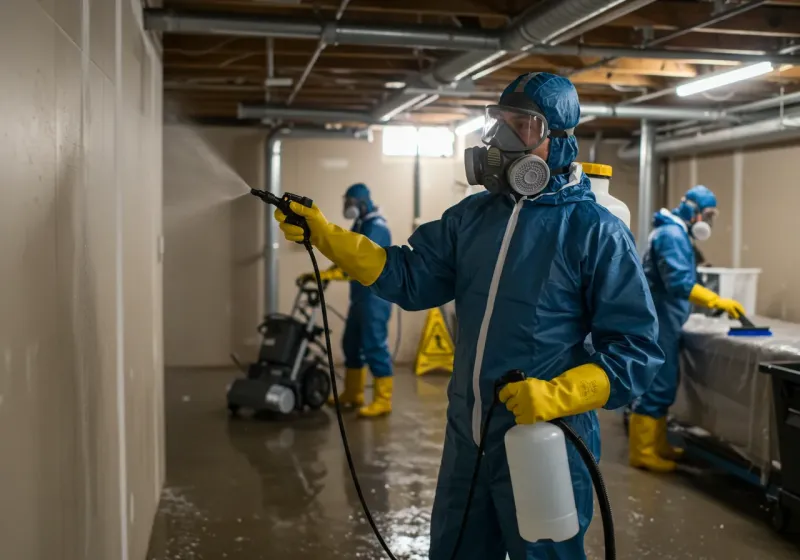 Basement Sanitization and Antimicrobial Treatment process in East Cleveland, TN