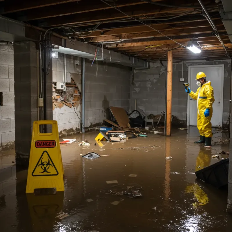 Flooded Basement Electrical Hazard in East Cleveland, TN Property
